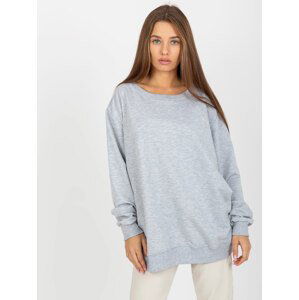 ŠEDÁ OVERSIZED MIKINA -VI-BL-094-1.48P-GREY Velikost: ONE SIZE