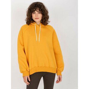 TMAVĚ ŽLUTÁ MIKINA S POTISKEM NA ZÁDECH EM-BL-622.60-DARK YELLOW Velikost: ONE SIZE