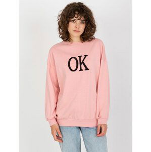 SVĚTLE RŮŽOVÁ MIKINA "OK" EM-BL-ES-21-536.94-LIGHT PINK Velikost: ONE SIZE