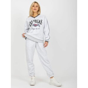 SVĚTLE ŠEDÁ POHODLNÁ TEPLÁKOVKA LAS VEGAS -EM-KMPL-769.19X-LIGHT GREY Velikost: ONE SIZE