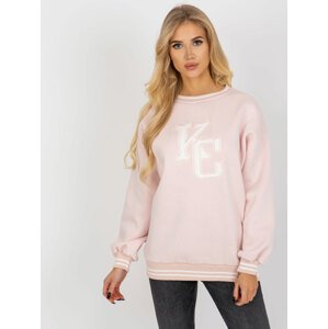 SVĚTLE RŮŽOVÁ MIKINA BEZ KAPUCE EM-BL-617-KC.86P-LIGHT PINK Velikost: ONE SIZE