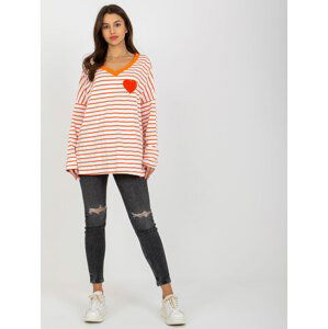 ORANŽOVO-BÍLÉ PRUHOVANÉ TRIČKO FA-BZ-8259.98-ORANGE Velikost: ONE SIZE