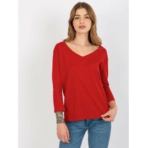 ČERVENÉ BASIC TRIČKO S 3/4 RUKÁVEM -EM-BZ-ES-21-609.10X-RED Velikost: ONE SIZE