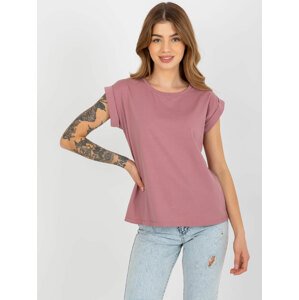 TMAVĚ RŮŽOVÉ DÁMSKÉ BASIC TRIČKO RV-TS-4833.52-DARK PINK Velikost: XL