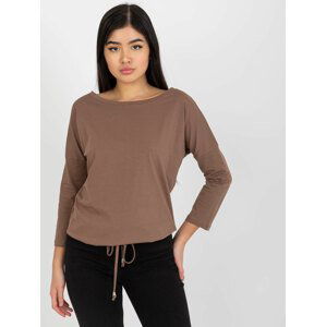 HNĚDÁ JEDNOBAREVNÁ HALENKA RV-BZ-4691.26-BROWN Velikost: XL