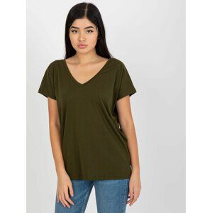 KHAKI DÁMSKÉ TRIČKO S KRÁTKÝMI RUKÁVY RV-TS-4832.30-KHAKI Velikost: XL