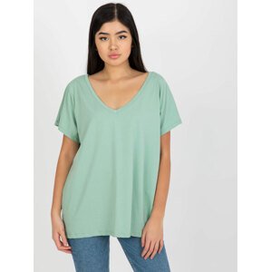 SVĚTLE ZELENÉ DÁMSKÉ TRIČKO S KRÁTKÝMI RUKÁVY RV-TS-4832.47P-LIGHT GREEN Velikost: XL