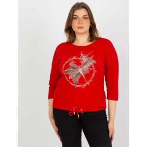 ČERVENÁ LEŽÉRNÍ HALENKA RV-BZ-8455.39-RED Velikost: ONE SIZE