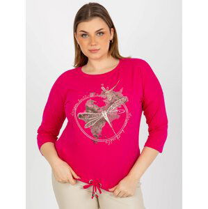 FUCHSIOVÁ LEŽÉRNÍ HALENKA RV-BZ-8455.39-FUCHSIA Velikost: ONE SIZE