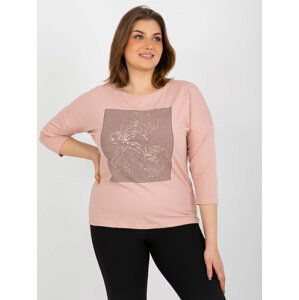 SVĚTLE RŮŽOVÁ HALENKA S 3/4 RUKÁVY RV-BZ-8486.29X-LIGHT PINK Velikost: ONE SIZE