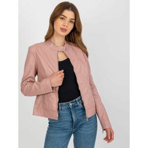 Světle růžová koženková bunda -NM-DE-KR-HX-2838.95P-light pink Velikost: XL