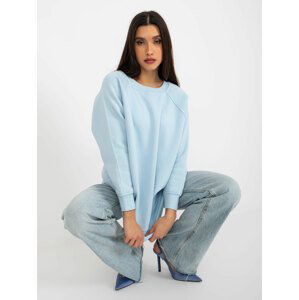 SVĚTLE MODRÁ DLOUHÁ BASIC MIKINA -EM-BL-711-1.03X-LIGHT BLUE Velikost: ONE SIZE