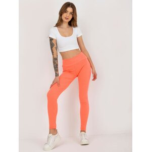 NEONOVĚ ORANŽOVÉ ŽEBROVANÉ LEGÍNY EM-LG-725.11-NEON ORANGE Velikost: ONE SIZE