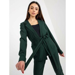 TMAVĚ ZELENÉ SÁČKO S PÁSKEM NA VÁZÁNÍ LK-MA-507798-1.15P-DARK GREEN Velikost: 38