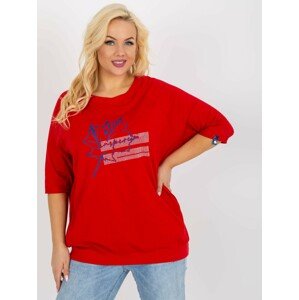 ČERVENÉ TRIČKO S POTISKEM A KAPSAMI -RV-BZ-8532.22P-RED Velikost: ONE SIZE