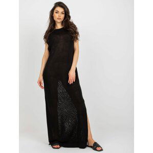 ČERNÉ LEHKÉ MAXI ŠATY BEZ RUKÁVŮ BA-SK-C1002.61P-BLACK Velikost: ONE SIZE