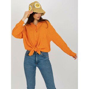 ORANŽOVÁ DÁMSKÁ OVERSIZE KOŠILE TW-KS-BI-26698.50-ORANGE Velikost: L