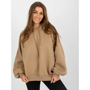 SVĚTLE HNĚDÁ MIKINA S KAPUCÍ EM-BL-626.16P-CAMEL Velikost: ONE SIZE