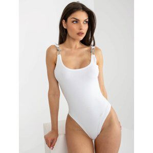 BÍLÉ BODY S KULATÝM VÝSTŘIHEM NA ZÁDECH NM-BO-L55148.16-WHITE Velikost: ONE SIZE