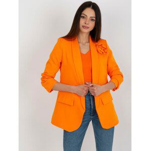 NEONOVĚ ORANŽOVÉ DÁMSKÉ SAKO S KVĚTINOU TW-ZT-BI-1071.15-FLUO ORANGE Velikost: M