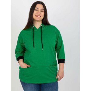 ZELENÁ MIKINA S KAPUCÍ RV-TU-8241.54P-GREEN Velikost: ONE SIZE