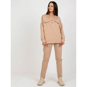 CAMEL SOUPRAVA TEPLÁKŮ A MIKINY BEZ KAPUCE -LK-KMPL-509315.06-CAMELOWY Velikost: L/XL