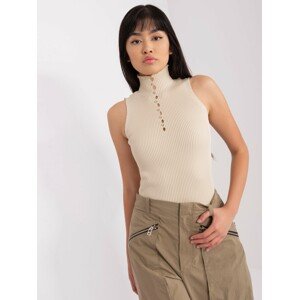 BÉŽOVÝ TOP S ROLÁKEM -BA-BZ-2301.00P-BEIGE Velikost: ONE SIZE