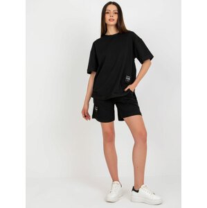 ČERNÝ KOMPLET TRIČKA A KRAŤASŮ -BA-KMPL-Z-227.23P-BLACK Velikost: M