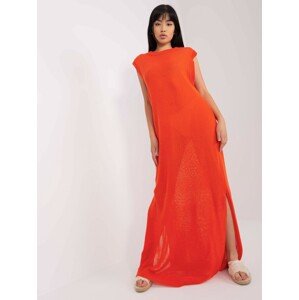 ORANŽOVÉ MAXI ŠATY BEZ RUKÁVŮ -BA-SK-C1002.61P-ORANGE Velikost: ONE SIZE