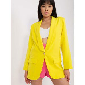 ŽLUTÉ ELEGANTNÍ SAKO -DHJ-MA-15621.12X-YELLOW Velikost: M