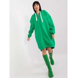 ZELENÁ DLOUHÁ MIKINA NA ZIP EM-BL-759.19X-GREEN Velikost: ONE SIZE