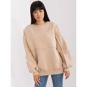 BÉŽOVÁ BASIC MIKINA BEZ KAPUCE -EM-BL-763.00P-BEIGE Velikost: ONE SIZE