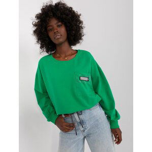 ZELENÁ CROP MIKINA NA ZAVAZOVÁNÍ RV-BZ-8156.85-GREEN Velikost: ONE SIZE