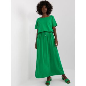 ZELENÉ MAXI ŠATY S VÁZÁNÍM V PASE -RV-SK-7851.84-GREEN Velikost: ONE SIZE