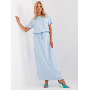 SVĚTLE MODRÉ MAXI ŠATY RV-SK-7851.84-LIGHT BLUE Velikost: ONE SIZE