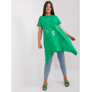 ZELENÁ TUNIKA S POTISKEM RV-TU-7869.09P-GREEN Velikost: ONE SIZE