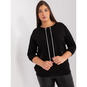 ČERNÁ MIKINA S KAPSAMI RV-BL-8205.63-BLACK Velikost: ONE SIZE