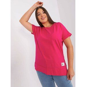 TMAVĚ RŮŽOVÉ JEDNOBAREVNÉ TRIKO RV-BZ-8928.89P-FUCHSIA Velikost: ONE SIZE