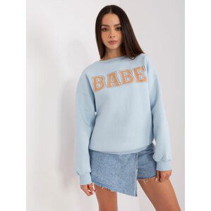 SVĚTLE MODRÁ OVERSIZE MIKINA BABE -EM-BL-617-11.32-SVĚTLE MODRÁ Velikost: ONE SIZE