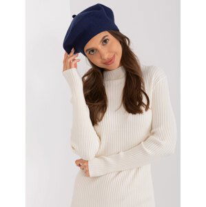 TMAVĚ MODRÝ STYLOVÝ BARET AT-CZ-231305.85P-DARK BLUE Velikost: ONE SIZE