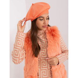 ORANŽOVÝ STYLOVÝ BARET -AT-CZ-231305.85P-PEACH Velikost: ONE SIZE