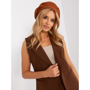 HNĚDÝ STYLOVÝ BARET AT-CZ-231305.82P-LIGHT BROWN Velikost: ONE SIZE