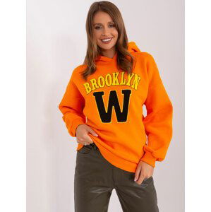 ORANŽOVÁ MIKINA S NÁPISEM BROOKLYN EM-BL-656-3.99P-ORANGE Velikost: ONE SIZE