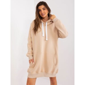 SVĚTLE BÉŽOVÁ DLOUHÁ MIKINA EM-BL-704.99P-BEIGE Velikost: ONE SIZE