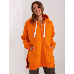 ORANŽOVÁ DELŠÍ MIKINA NA ZIP EM-BL-675.31-ORANGE Velikost: ONE SIZE