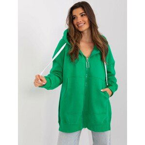 ZELENÁ DLOUHÁ MIKINA NA ZIP -EM-BL-675.31-GREEN Velikost: ONE SIZE