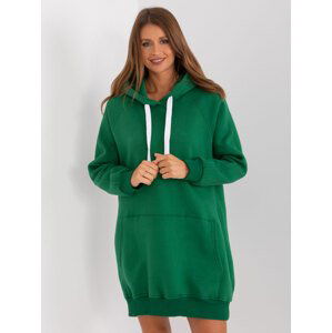 TMAVĚ ZELENÁ DLOUHÁ MIKINA -EM-BL-704.99P-DARK GREEN Velikost: ONE SIZE