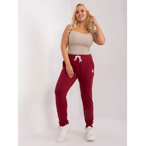 VÍNOVÉ POHODLNÉ TEPLÁKY RV-DR-8930-1.35P-BORDO Velikost: 3XL