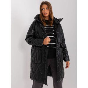 ČERNÁ PROŠÍVANÁ ZIMNÍ BUNDA S KAPSAMI NM-KR-DA-0770.92P-BLACK Velikost: S/M