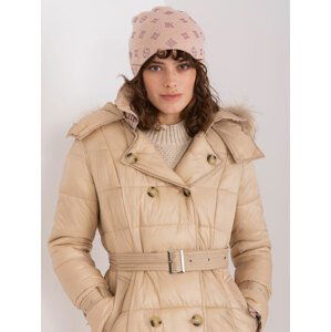 SVĚTLE RŮŽOVÁ ČEPICE S KAMÍNKY AT-CZ-2325.96-LIGHT PINK Velikost: ONE SIZE